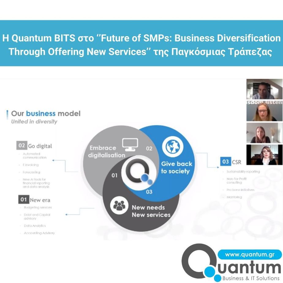 Η Quantum BITS στο ‘’Future of SMPs: Business Diversification Through Offering New Services’’ της Παγκόσμιας Τράπεζας